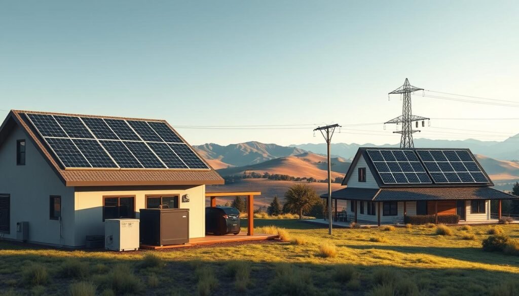 diferença sistemas off-grid e on-grid