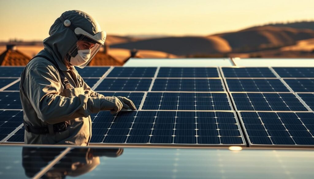 manutenção sistema solar