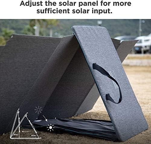         EF ECOFLOW 160W Portable Solar Panel for Power Station, Foldable Solar Charger with Adjustable Kickstand, Waterproof IP68 for Outdoor Camping RV Off Grid System       