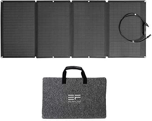         EF ECOFLOW 160W Portable Solar Panel for Power Station, Foldable Solar Charger with Adjustable Kickstand, Waterproof IP68 for Outdoor Camping RV Off Grid System       