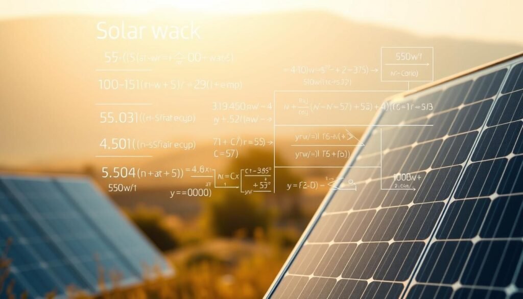 calculo da geração de energia solar 550 watts