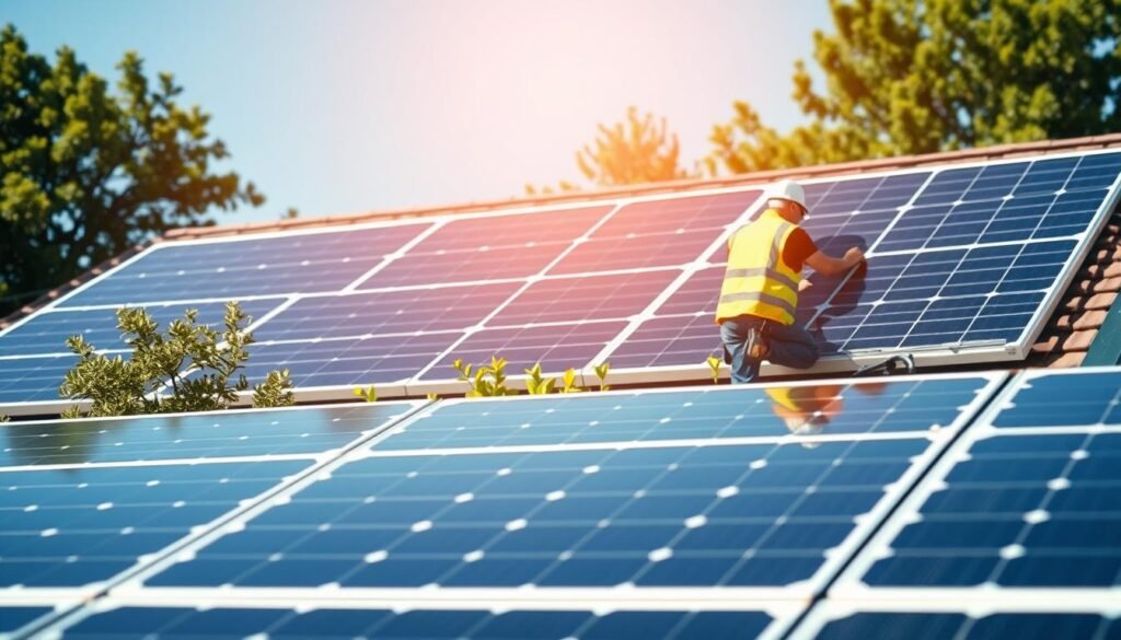 manutenção de painéis solares