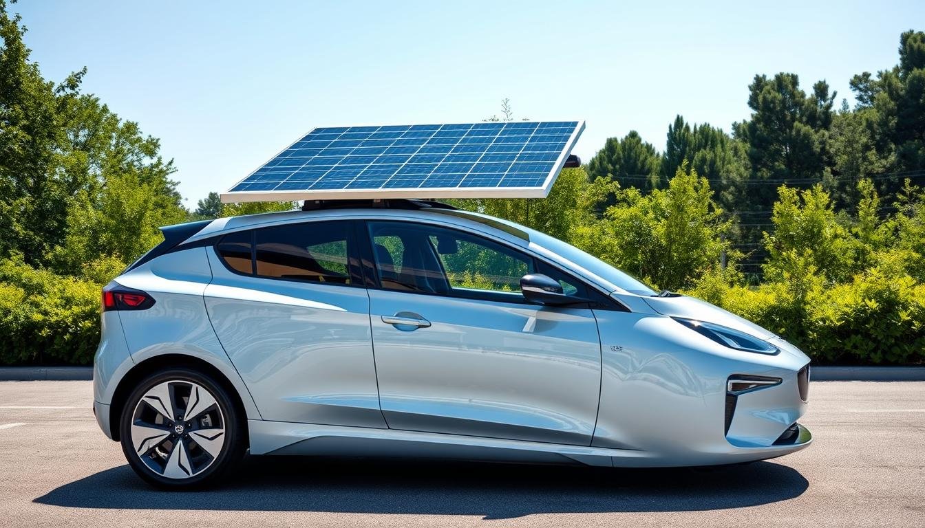 carro eletrico com placa solar